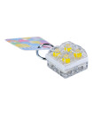 High-Transparency Glow Stress-Relief Four-Grid Key Clip - Yellow
